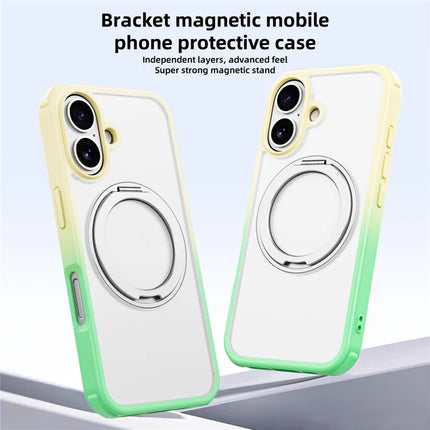 For iPhone 16 Plus Case Compatible with MagSafe Ring Kickstand TPU+PC Back Cover