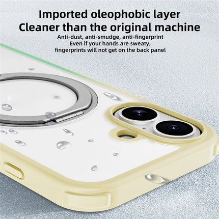 For iPhone 16 Plus Case Compatible with MagSafe Ring Kickstand TPU+PC Back Cover