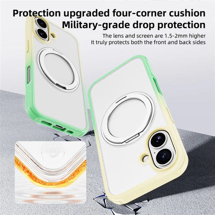 For iPhone 16 Plus Case Compatible with MagSafe Ring Kickstand TPU+PC Back Cover
