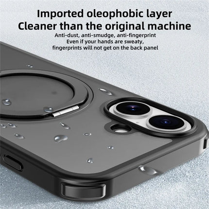 For iPhone 16 Plus Case Compatible with MagSafe Ring Kickstand TPU+PC Back Cover