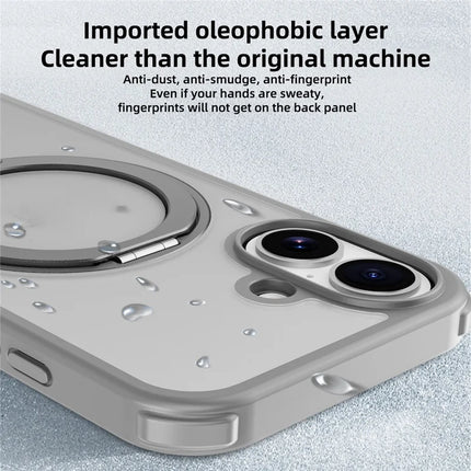 For iPhone 16 Plus Case Compatible with MagSafe Ring Kickstand TPU+PC Back Cover