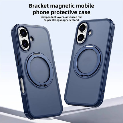 For iPhone 16 Plus Case Compatible with MagSafe Ring Kickstand TPU+PC Back Cover