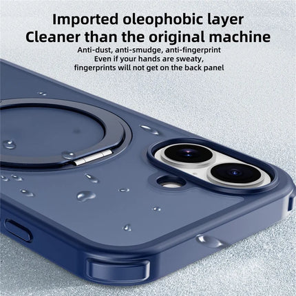 For iPhone 16 Plus Case Compatible with MagSafe Ring Kickstand TPU+PC Back Cover