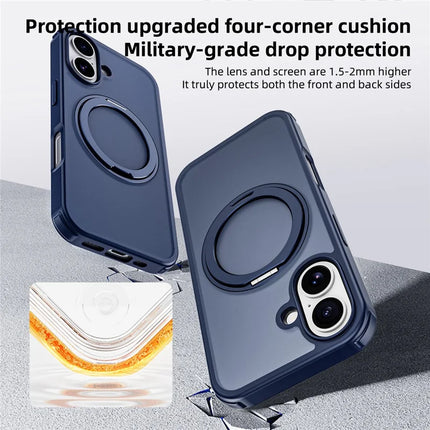 For iPhone 16 Plus Case Compatible with MagSafe Ring Kickstand TPU+PC Back Cover