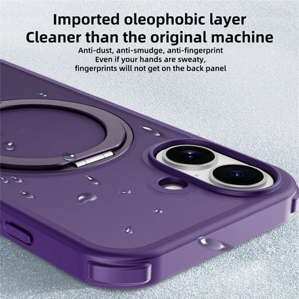 For iPhone 16 Plus Case Compatible with MagSafe Ring Kickstand TPU+PC Back Cover