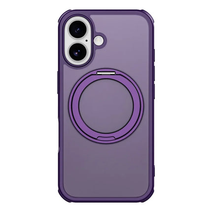For iPhone 16 Plus Case Compatible with MagSafe Ring Kickstand TPU+PC Back Cover