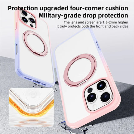 For iPhone 16 Pro Case Compatible with MagSafe Ring Kickstand TPU+PC Back Cover
