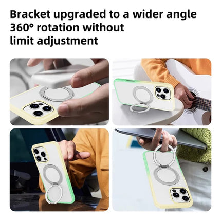 For iPhone 16 Pro Case Compatible with MagSafe Ring Kickstand TPU+PC Back Cover