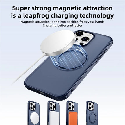 For iPhone 16 Pro Case Compatible with MagSafe Ring Kickstand TPU+PC Back Cover
