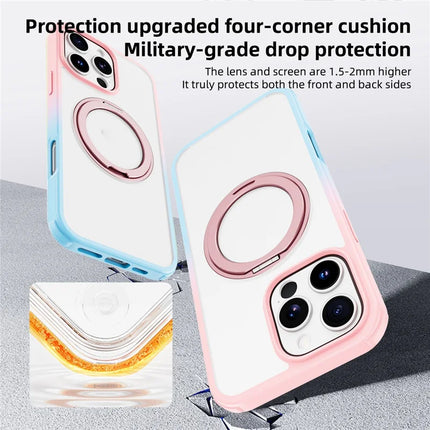 For iPhone 16 Pro Max Case Compatible with MagSafe Ring Kickstand TPU+PC Back Cover