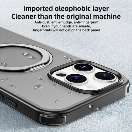 For iPhone 16 Pro Max Case Compatible with MagSafe Ring Kickstand TPU+PC Back Cover