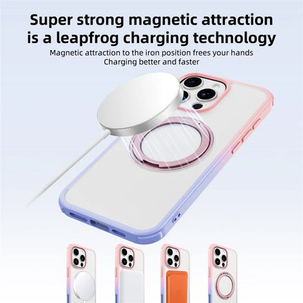 For iPhone 16 Pro Max Case Compatible with MagSafe Ring Kickstand TPU+PC Back Cover
