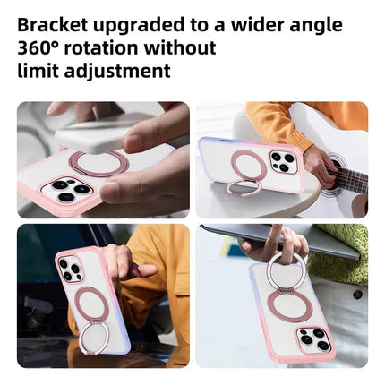 For iPhone 16 Pro Max Case Compatible with MagSafe Ring Kickstand TPU+PC Back Cover
