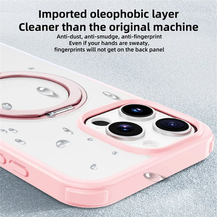 For iPhone 16 Pro Max Case Compatible with MagSafe Ring Kickstand TPU+PC Back Cover