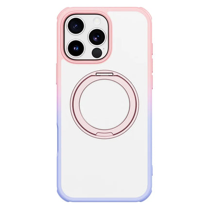 For iPhone 16 Pro Max Case Compatible with MagSafe Ring Kickstand TPU+PC Back Cover