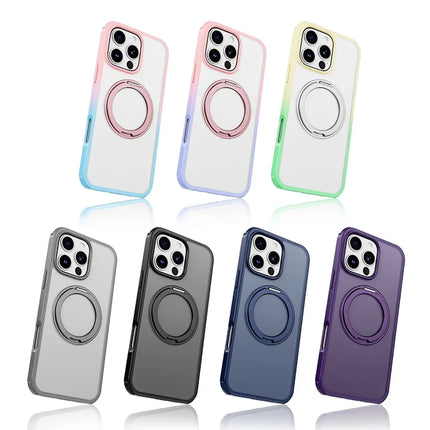 For iPhone 16 Pro Max Case Compatible with MagSafe Ring Kickstand TPU+PC Back Cover