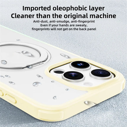 For iPhone 16 Pro Max Case Compatible with MagSafe Ring Kickstand TPU+PC Back Cover