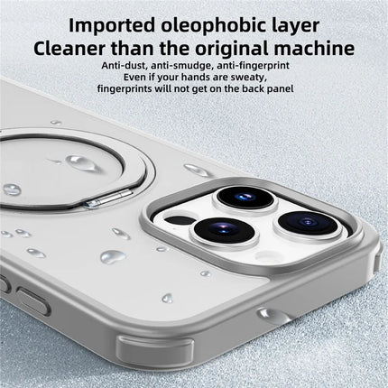 For iPhone 16 Pro Max Case Compatible with MagSafe Ring Kickstand TPU+PC Back Cover