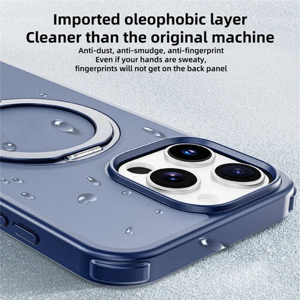 For iPhone 16 Pro Max Case Compatible with MagSafe Ring Kickstand TPU+PC Back Cover