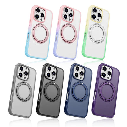 For iPhone 16 Pro Max Case Compatible with MagSafe Ring Kickstand TPU+PC Back Cover