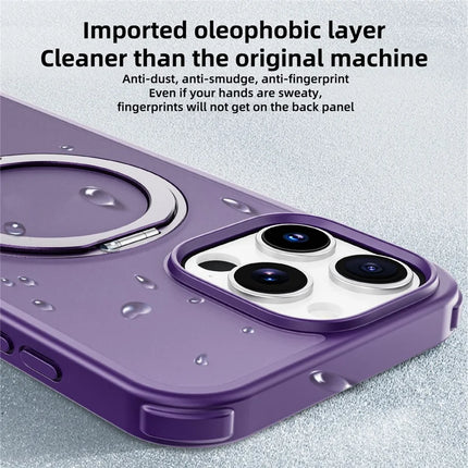 For iPhone 16 Pro Max Case Compatible with MagSafe Ring Kickstand TPU+PC Back Cover