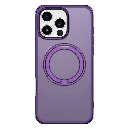 For iPhone 16 Pro Max Case Compatible with MagSafe Ring Kickstand TPU+PC Back Cover