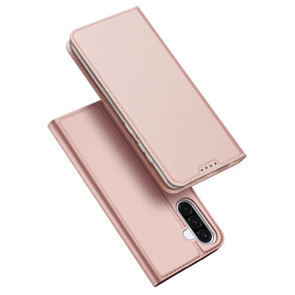 For Samsung Galaxy A56 5G / A36 5G Case DUX DUCIS Skin Pro Series Leather Cover Card Holder - Pink