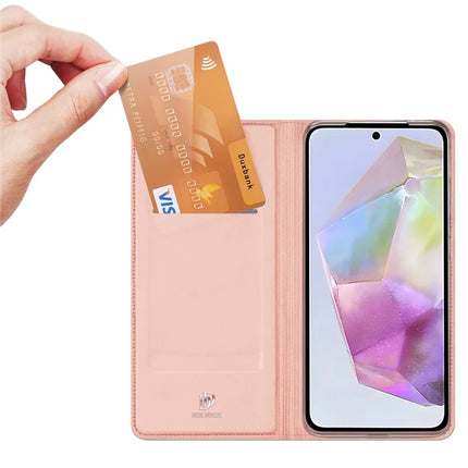 For Samsung Galaxy A56 5G / A36 5G Case DUX DUCIS Skin Pro Series Leather Cover Card Holder
