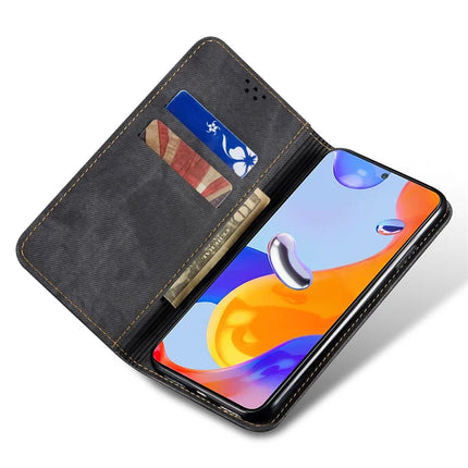 For Huawei nova 13 Pro 5G Case Jeans Cloth Texture Anti-Scratch Leather Stand Phone Cover