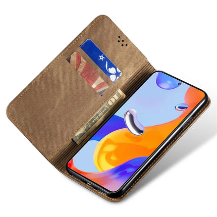 For Huawei nova 13 Pro 5G Case Jeans Cloth Texture Anti-Scratch Leather Stand Phone Cover