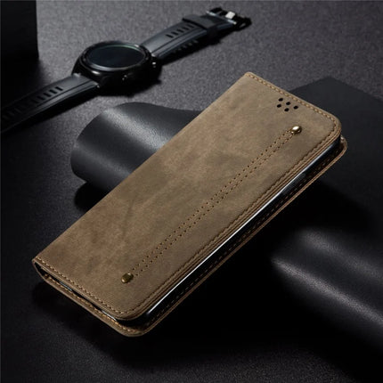 For Huawei nova 13 Pro 5G Case Jeans Cloth Texture Anti-Scratch Leather Stand Phone Cover
