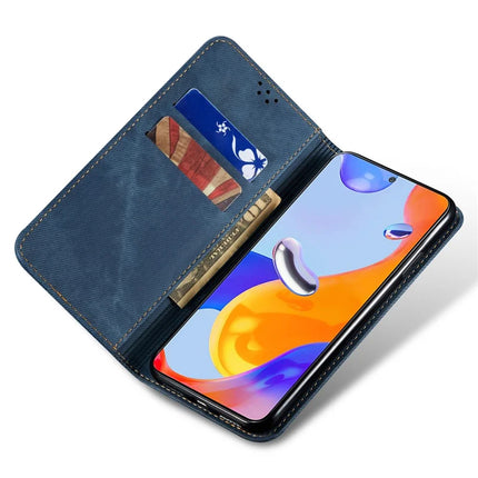 For Huawei nova 13 Pro 5G Case Jeans Cloth Texture Anti-Scratch Leather Stand Phone Cover