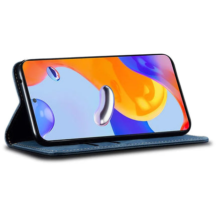 For Huawei nova 13 Pro 5G Case Jeans Cloth Texture Anti-Scratch Leather Stand Phone Cover