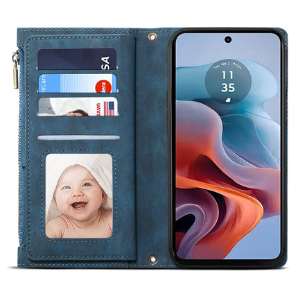 ESEBLE Star Series For Motorola Moto G35 5G Case Zipper Wallet Leather Stand Phone Cover