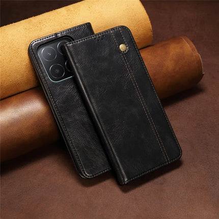 For Honor X5b / X5b Plus Case Crazy Horse Texture Waxy Leather Wallet Stand Phone Cover