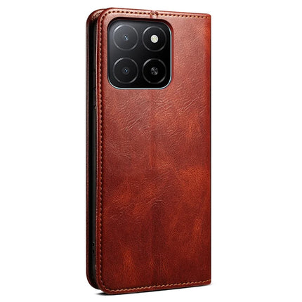 For Honor X5b / X5b Plus Case Crazy Horse Texture Waxy Leather Wallet Stand Phone Cover