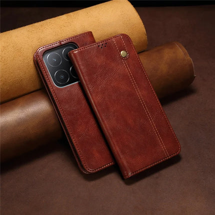For Honor X5b / X5b Plus Case Crazy Horse Texture Waxy Leather Wallet Stand Phone Cover