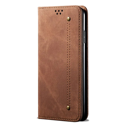 For Honor X5b Plus / X5b Case Jeans Cloth Texture Anti-Scratch Leather Stand Phone Cover