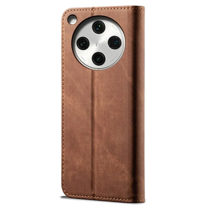 For Oppo Find X8 5G Case Jeans Cloth Texture Anti-Scratch Leather Stand Phone Cover