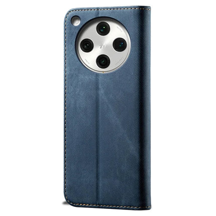 For Oppo Find X8 5G Case Jeans Cloth Texture Anti-Scratch Leather Stand Phone Cover