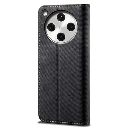 For Oppo Find X8 Pro 5G Case Jeans Cloth Texture Anti-Scratch Leather Stand Phone Cover