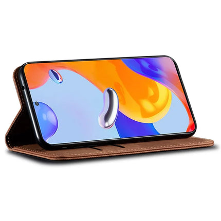 For Oppo Find X8 Pro 5G Case Jeans Cloth Texture Anti-Scratch Leather Stand Phone Cover
