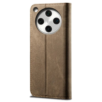 For Oppo Find X8 Pro 5G Case Jeans Cloth Texture Anti-Scratch Leather Stand Phone Cover