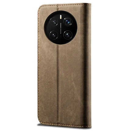 For Honor Magic7 5G Case Jeans Cloth Texture Anti-Scratch Leather Stand Phone Cover