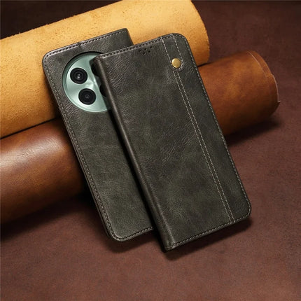 For OnePlus 13 Case Crazy Horse Texture Waxy Leather Wallet Stand Phone Cover