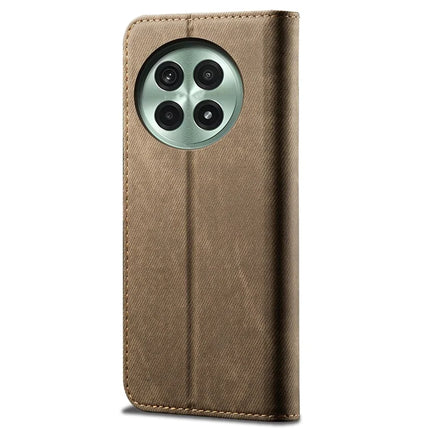 For OnePlus 13 Case Jeans Cloth Texture Anti-Scratch Leather Stand Phone Cover