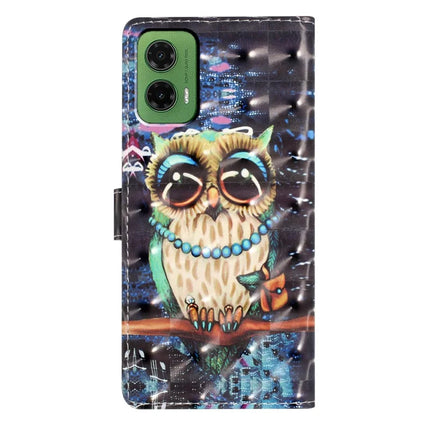For Motorola Moto G35 5G Case PU Leather Wallet Phone Cover 3D Pattern Printing