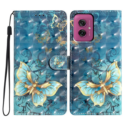 For Motorola Moto G55 5G Case PU Leather Wallet Phone Cover 3D Pattern Printing - Butterfly