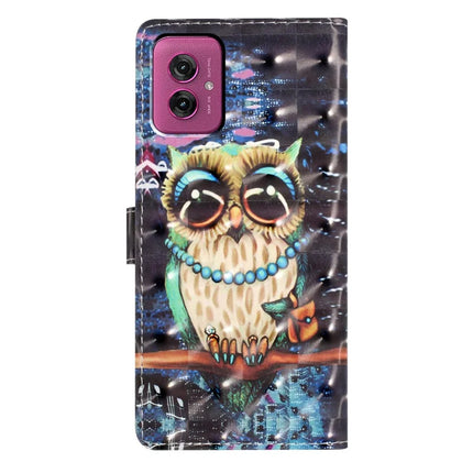 For Motorola Moto G55 5G Case PU Leather Wallet Phone Cover 3D Pattern Printing
