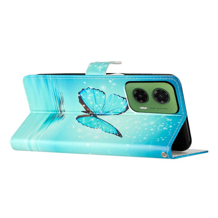 For Motorola Moto G35 5G Wallet Case PU Leather Pattern Printing Stand Phone Cover with Strap
